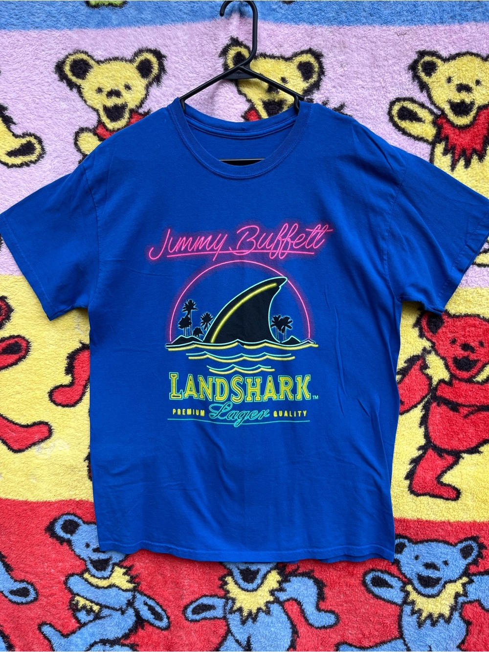 Jimmy Buffett vintage LandShark large Blue Short Sleeve Tee